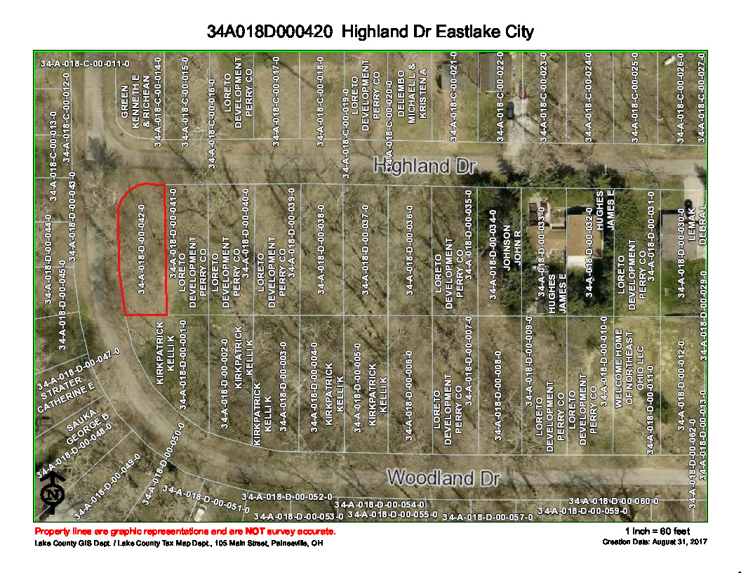 Aerial Map Highland Dr Eastlake Lake County Land Bank